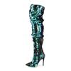 Pleaser - COURTLY3011 Kniehohe Stiefeletten - Mehrfarben/Grün Product image